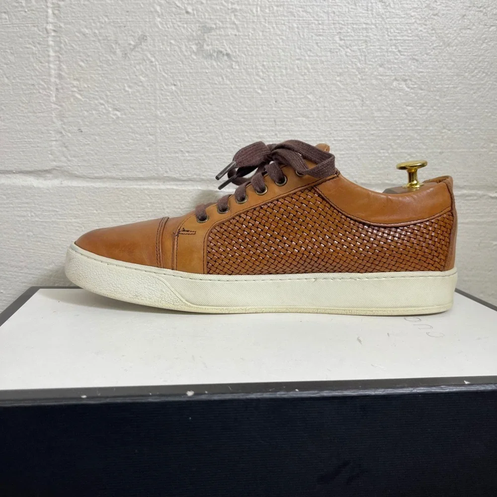 Allen Edmonds Brisbane Cap‎ Toe Brown Woven Leather Dress Shoes Men's Size 9 D
